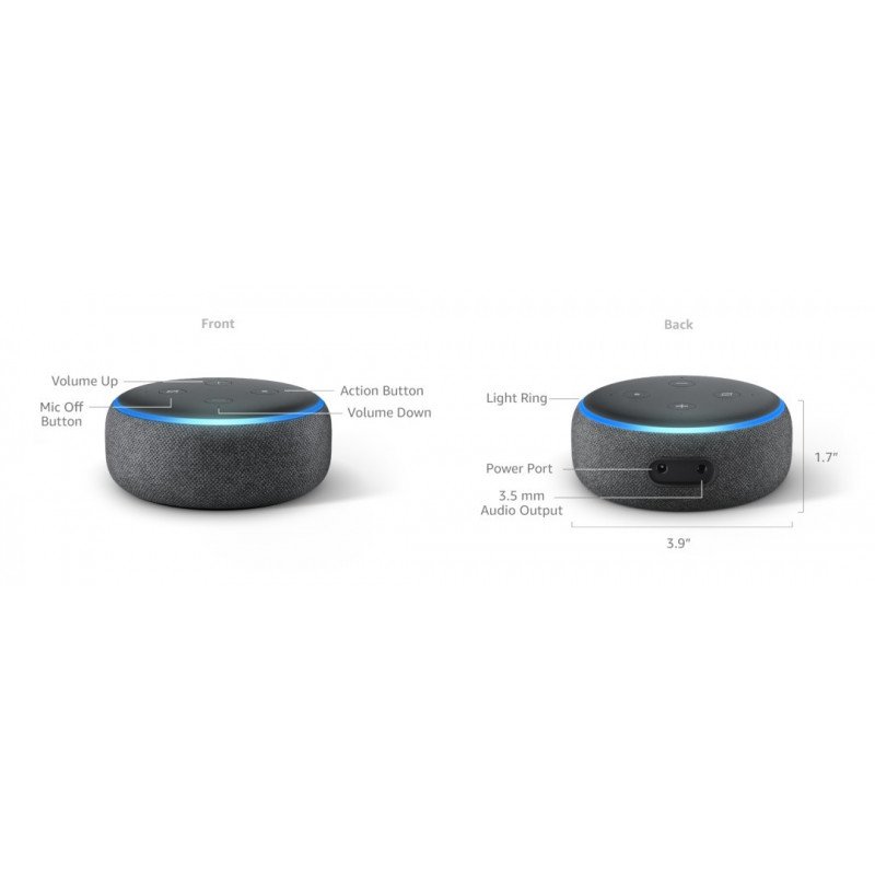 TestAmazon Alexa Echo Dot 3 - grey