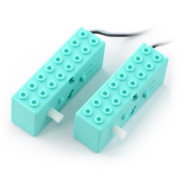 DC motor with 1:48 6V gearbox with single shaft - block - 2 pcs.