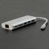 USB-C™ Multiport Adapter (HDMI 4k 30 Hz, USB, CR, RJ45, PD), aluminium, silver - zdjęcie 3