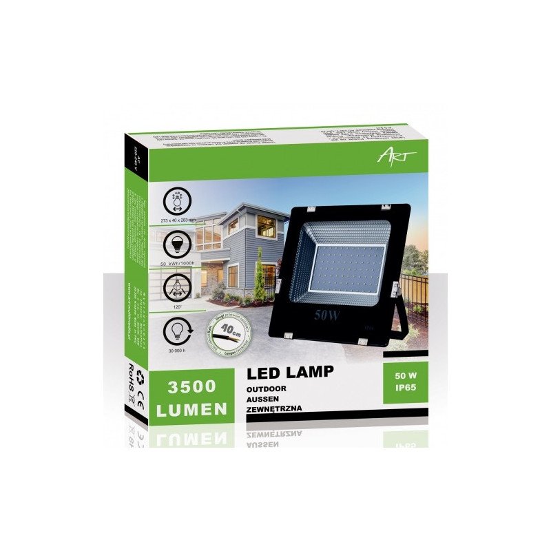 External LED lamp ART, 50W, IP65, 230VAC, 4000K - natural white