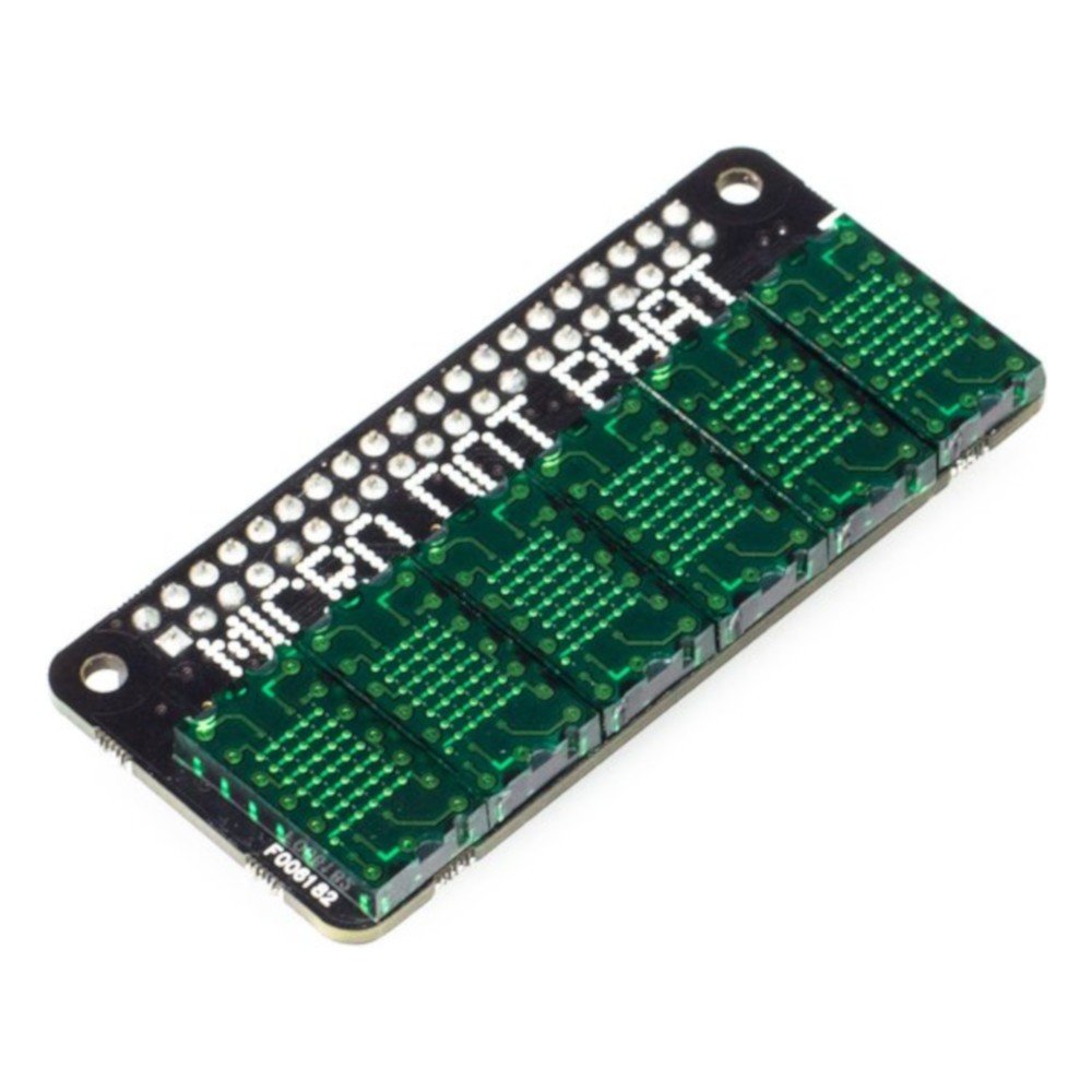 PiMoroni Micro Dot pHAT - 6 LED matrices 5x7 - shield for Raspberry Pi - green