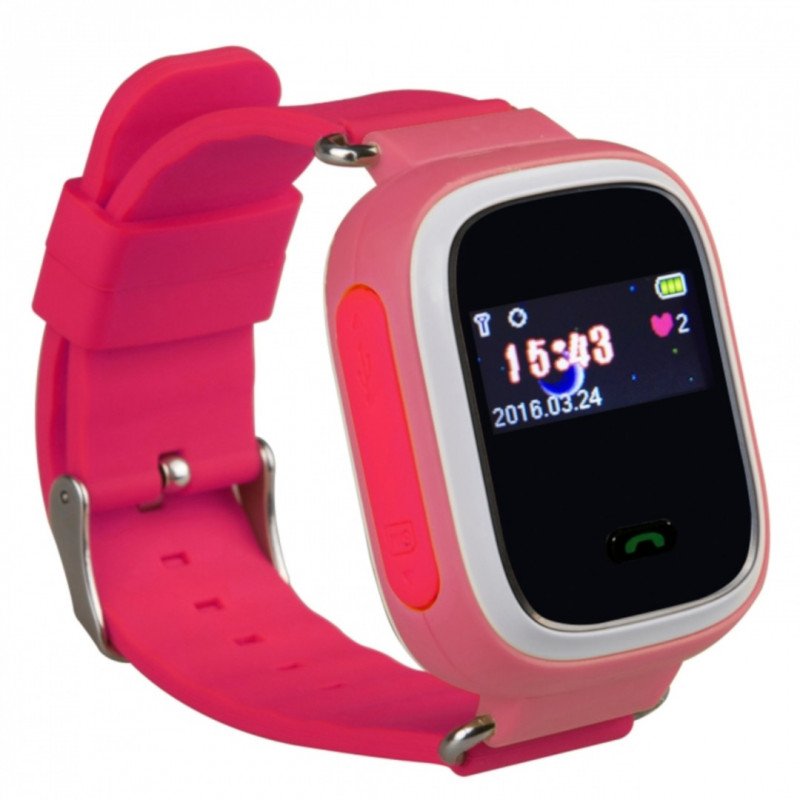 Kids watch with GPS locator - pink