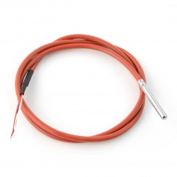 Waterproof probe with temperature sensor DS18B20 - 1m - brown - sil...