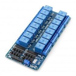16 channel relay module with optical insulation - contacts 10A/250V...