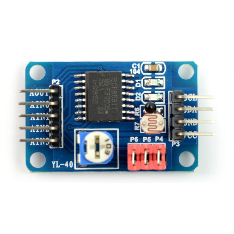 PCF8591 - A/D and D/A converter, 8-bit I2C v2*