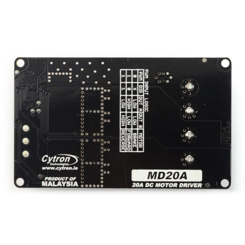 Cytron MD20A - single-channel motor controller 30V/20A