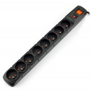 Power strip with protection Acar S8 black - 8 sockets - 3m