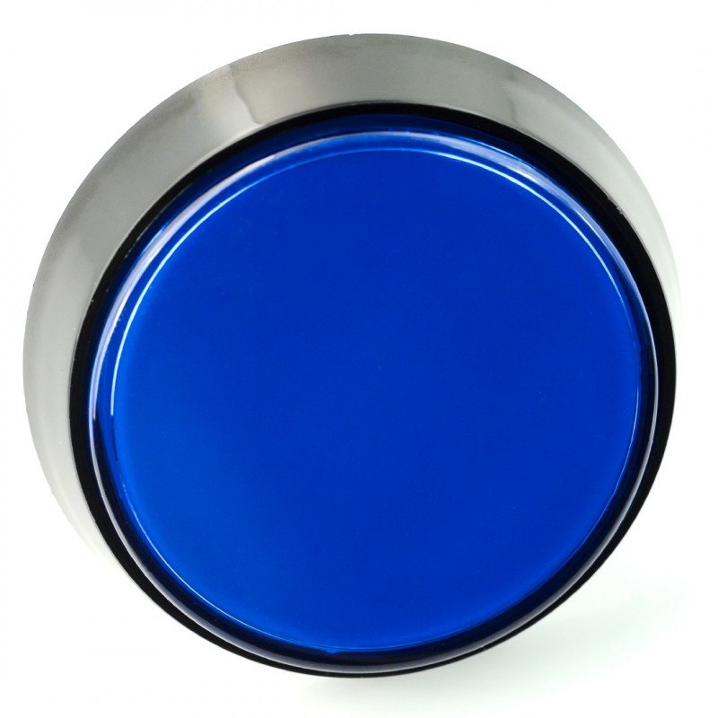 Large Arcade Button with LED - 60mm Blue