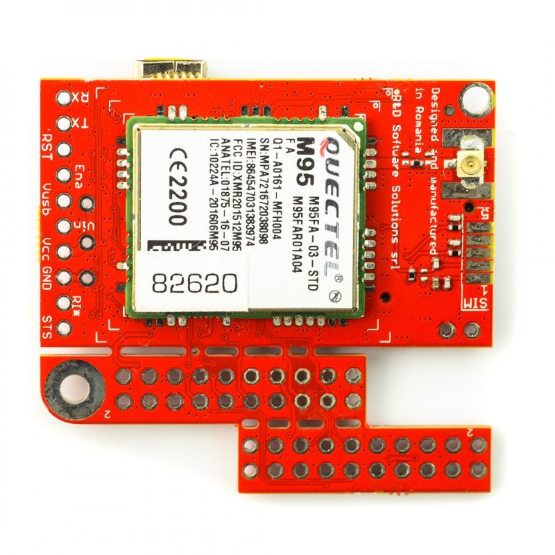 2G/GSM module - u-GSM shield v2.19 M95FA - for Arduino and Raspberry Pi - u.FL connector