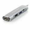 Adapter (HUB) USB Type C to HDMI / USB 3.0 / USB 2.0 / C port - zdjęcie 3