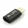 Micro USB - USB C type adapter - black - zdjęcie 2