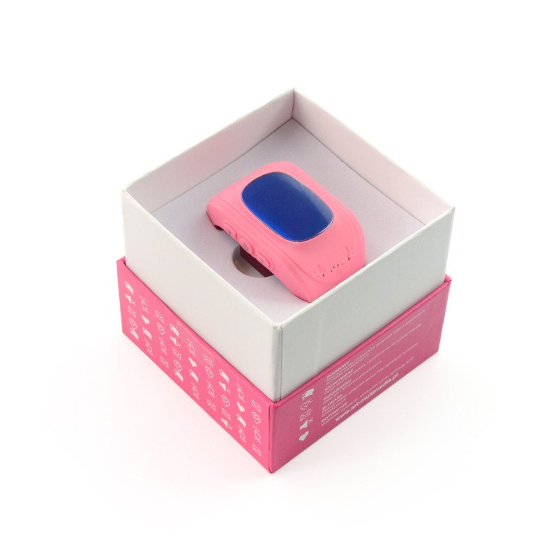 Children's watch with GPS locator - pink