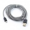 USB - microUSB wire - 2m - zdjęcie 2