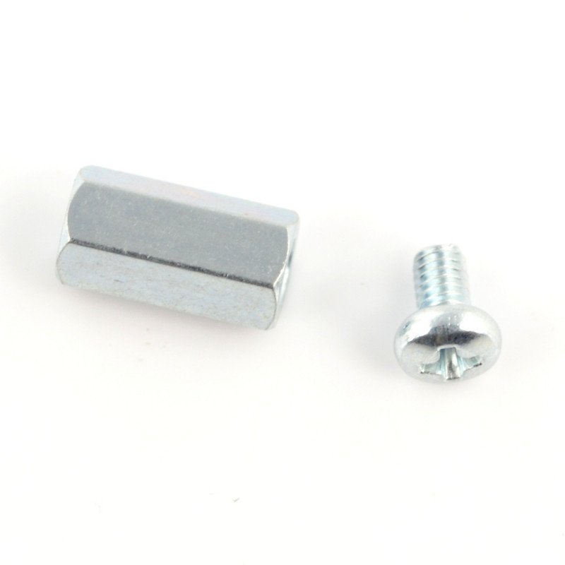 Metal spacers M2,5 10mm + screws - 4pcs