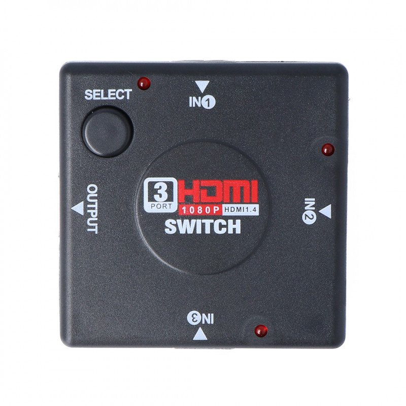 Switch HDMI 1.3b 1080p - 3 inputs*