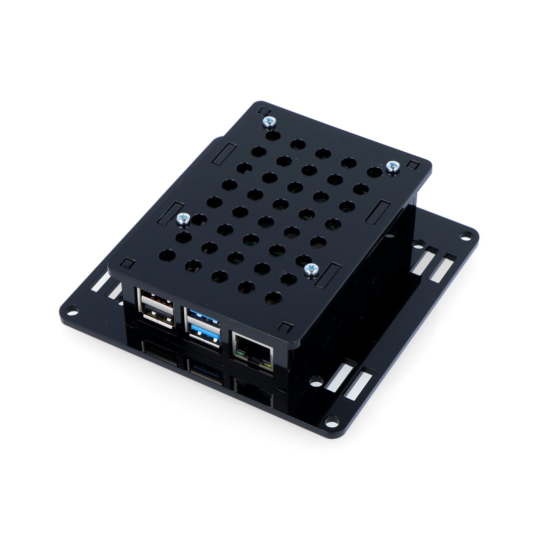 Raspberry Pi model 4B Vesa v2 for monitor mounting - black
