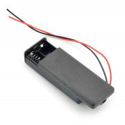 Basket for 2 AAA (R3) type batteries with cover and switch