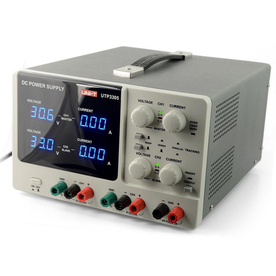 3in1 Power Supply UTP3305 2x 0-32V/0-5A+ 1x 5V/3A
