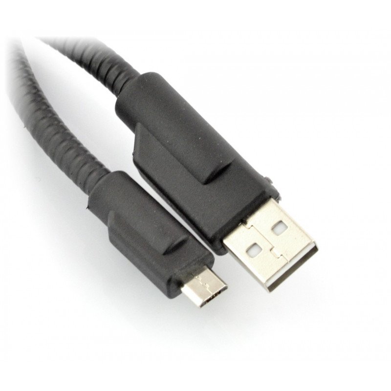 Kabel USB - Micro USB 45cm "sztywny"