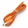 Cable microUSB B - A in orange braid EB175OB - 1m - zdjęcie 1