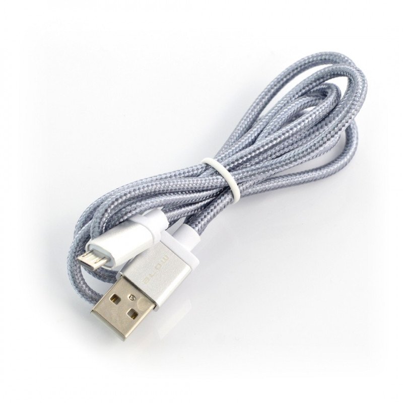 Micro USB cable HQ - silver