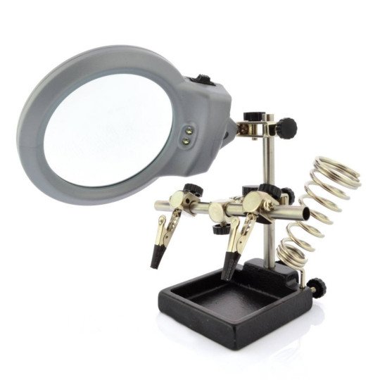 Handled Extra Large Magnifying Glass With Light Zoom Lighted Magnifier  Glass