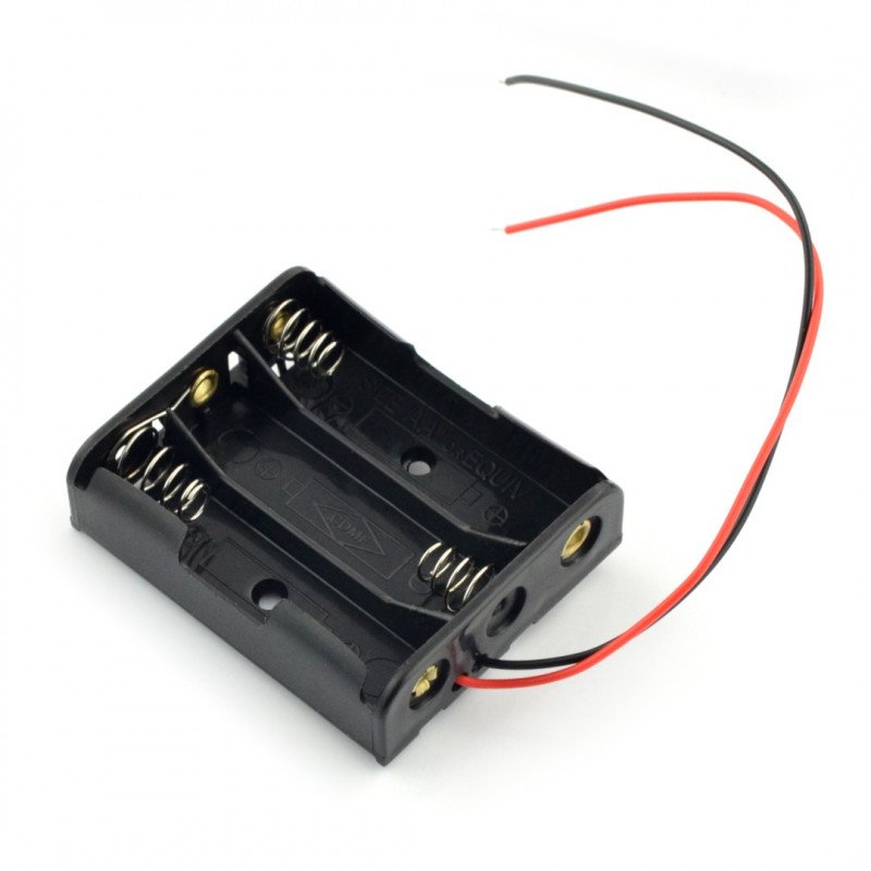 5pcs AA 2 Open Battery Holder Base Box 15cm Wires PCB Enclosure
