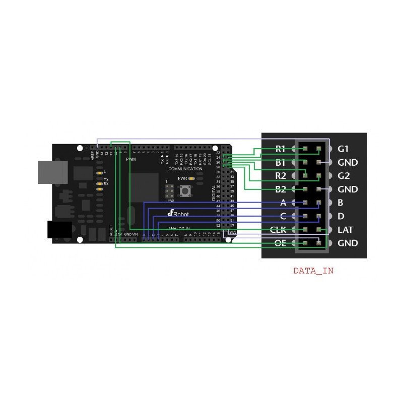 DFRobot - Matrix 64x32 - 2048 LED RGB individually addressed