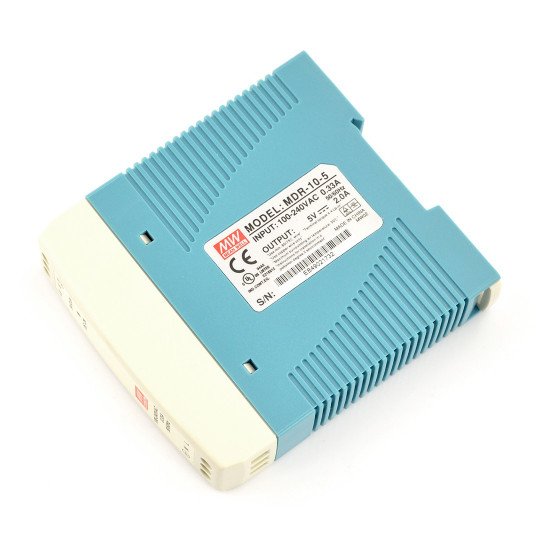 Mean Well MDR-10-5 DIN rail power supply - 5V / 2A / 10W