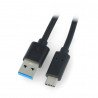 Lanberg USB cable Type A - C 3.1 black - 1m - zdjęcie 1