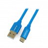 Lanberg USB cable Type A - C 2.0 premium blue QC 3.0 - 0.5m - zdjęcie 1