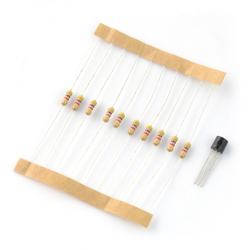 DS18B20 + 10 resistors 4,7kΩ