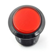 Arcade Push Button 3.3cm - black with red lighting