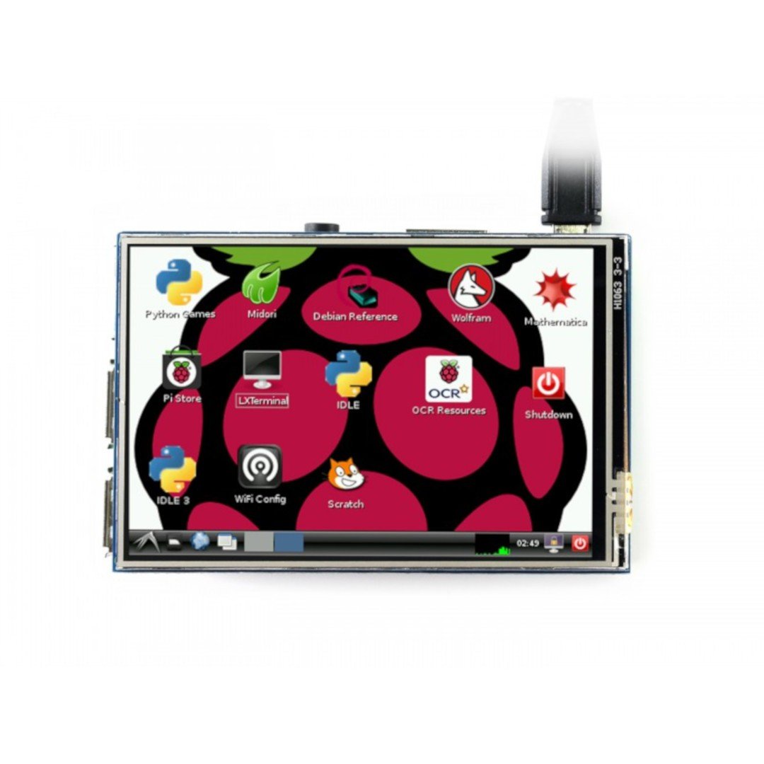 Touch screen B - resistive LCD 3,5" 320x480px GPIO for Raspberry Pi - Waveshare 12287