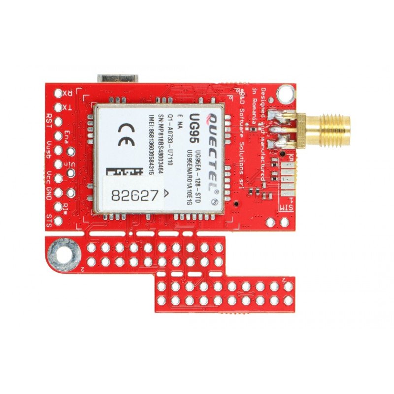 3G/GSM module - u-GSM shield v2.19 UG95E - for Arduino and Raspberry Pi - SMA connector