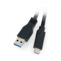 Akyga USB 3.0 A cable - USB 3.1 Type C black - 0.5m