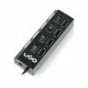 uGo HU-110 - active HUB 4-port USB 2.0 with switch - zdjęcie 1