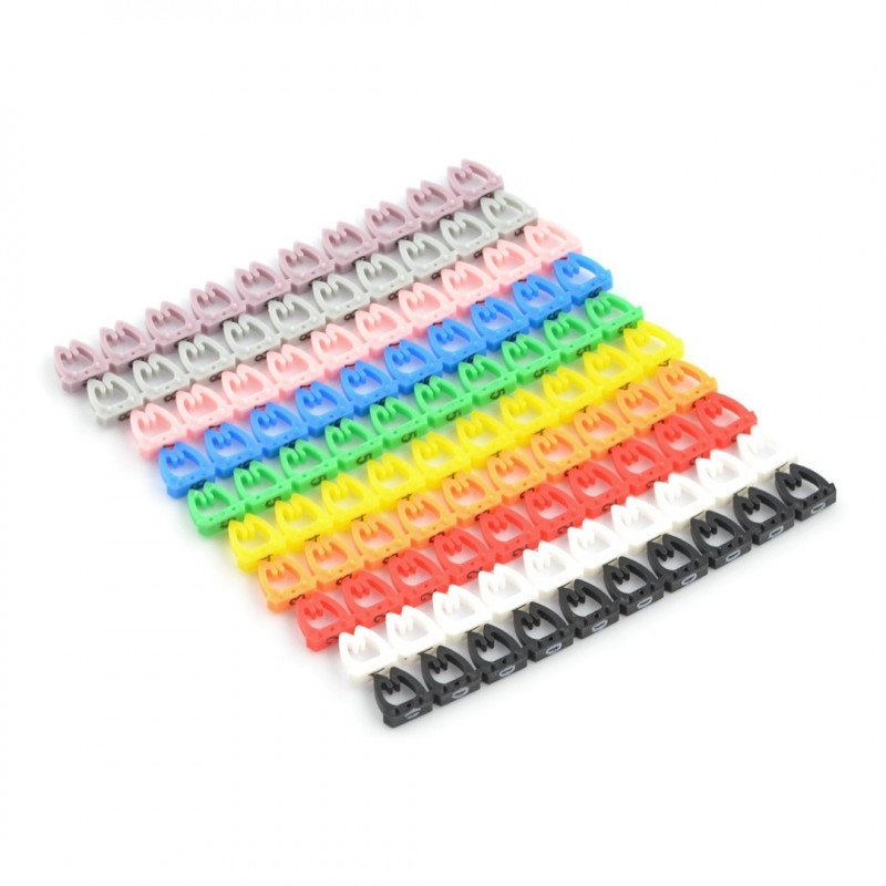 Set of 100 numerical markers for 4mm cable