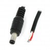 5.5x2.1mm DC plug with 20AWG 1m cable - zdjęcie 1