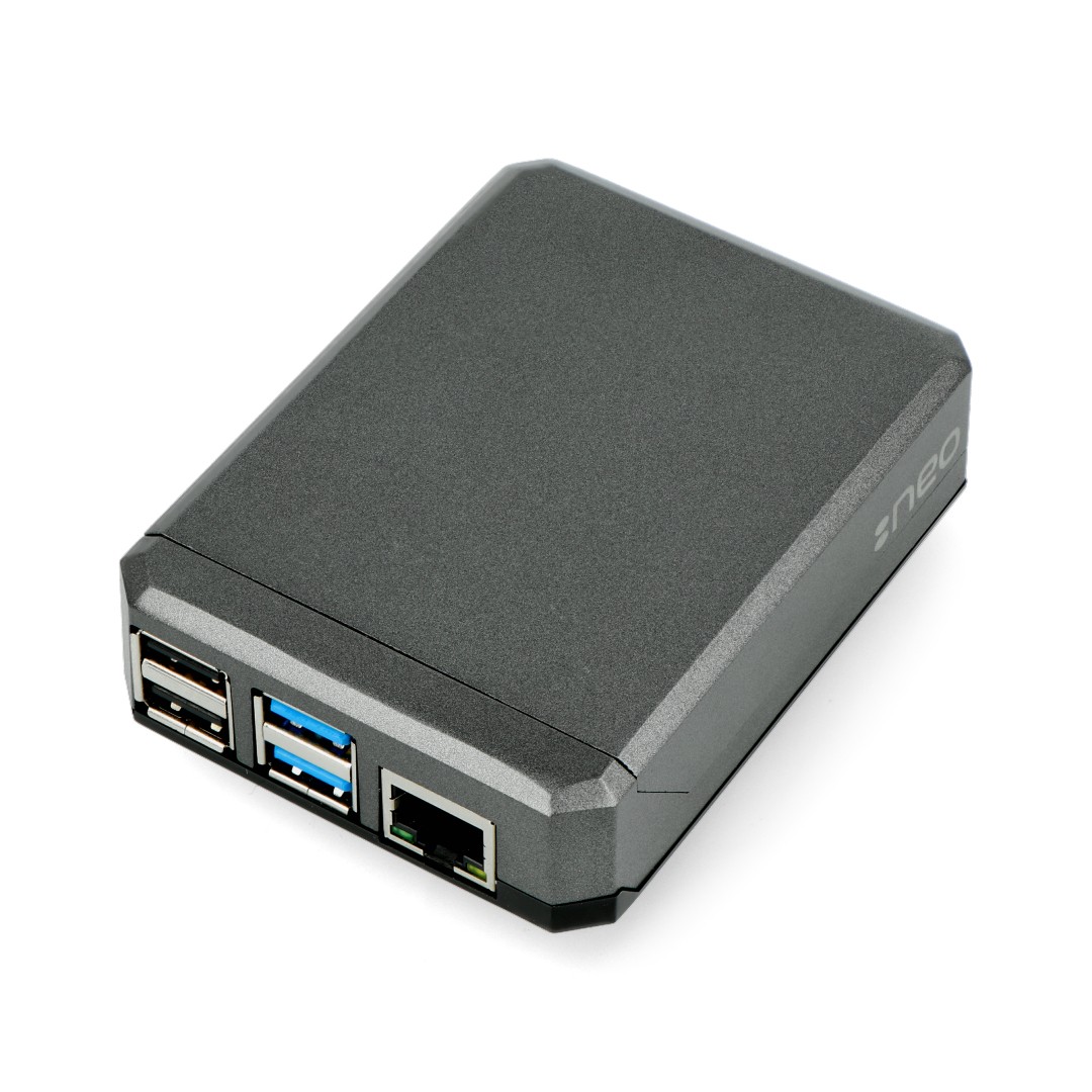 Raspberry Pi 4 aluminum case - Argon Neo - grey