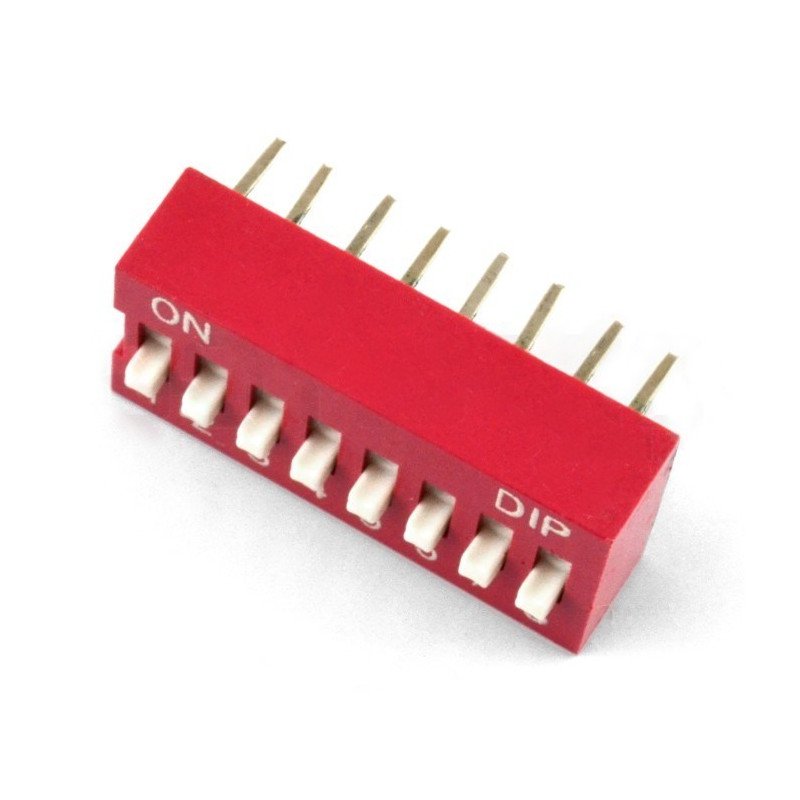 DIP switch switch 8-dot - red