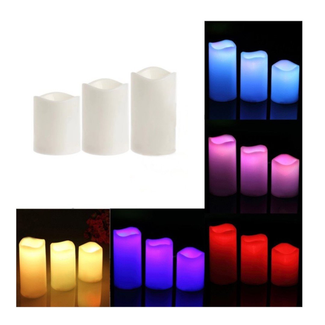 Set of LED candles - candles 3pcs. + Remote control