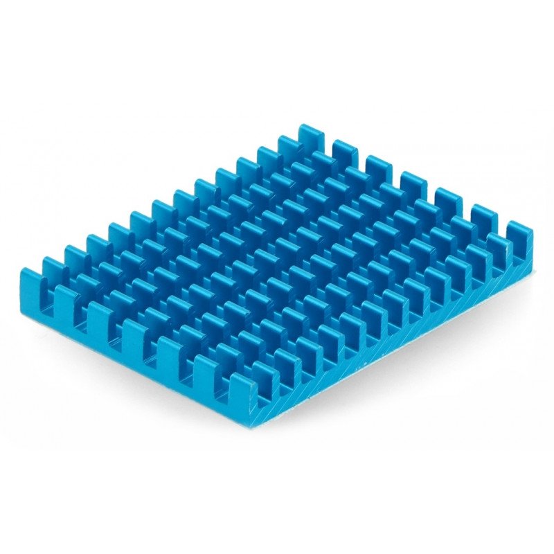 Heat sink 40x30x5mm for Raspberry Pi 4 with thermal conductive tape - blue