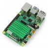 Heat sink 40x30x5mm for Raspberry Pi 4 with thermal conductive tape - green - zdjęcie 2