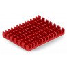 Heat sink 40x30x5mm for Raspberry Pi 4 with thermal conductive tape - red - zdjęcie 3