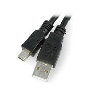 Cable miniUSB B - A 2.0 Lanberg 0.3m - black