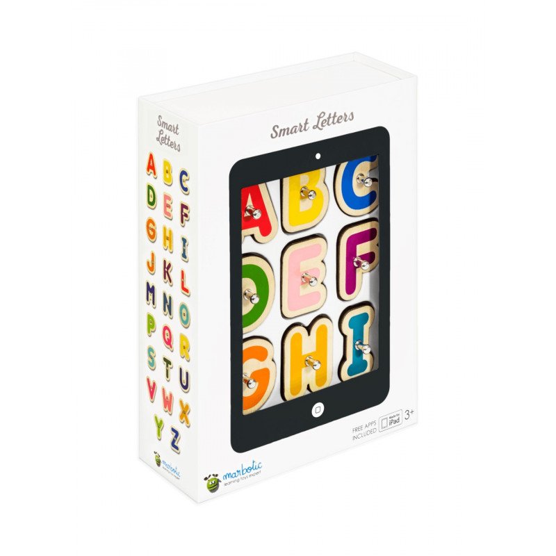 Marbotic Smart Letters - an educational game with wooden tablet letters