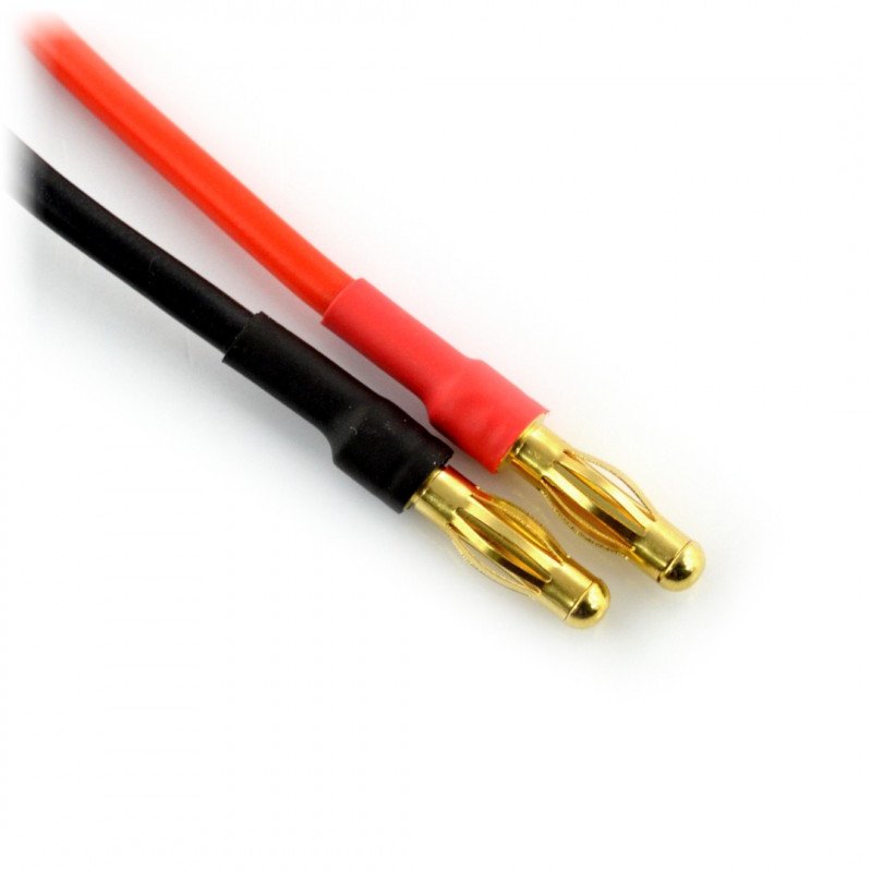 Pair of male connectors Gold - 4 mm