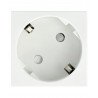 Flush-mounted socket 230V single 45x45mm toolless 16A Schuko - white - zdjęcie 2