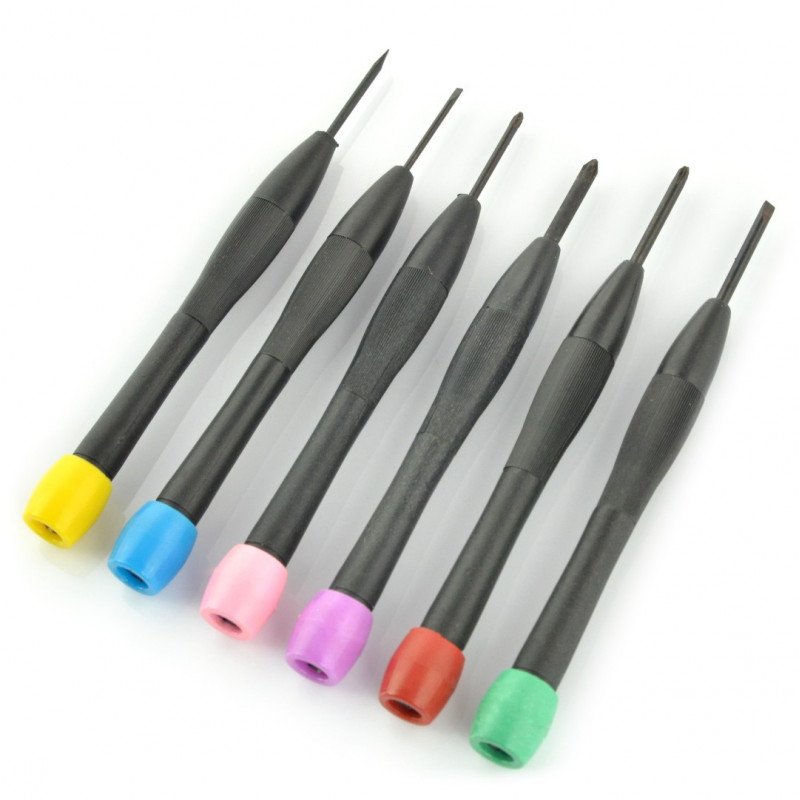 Set of 6 mini mixed screwdrivers